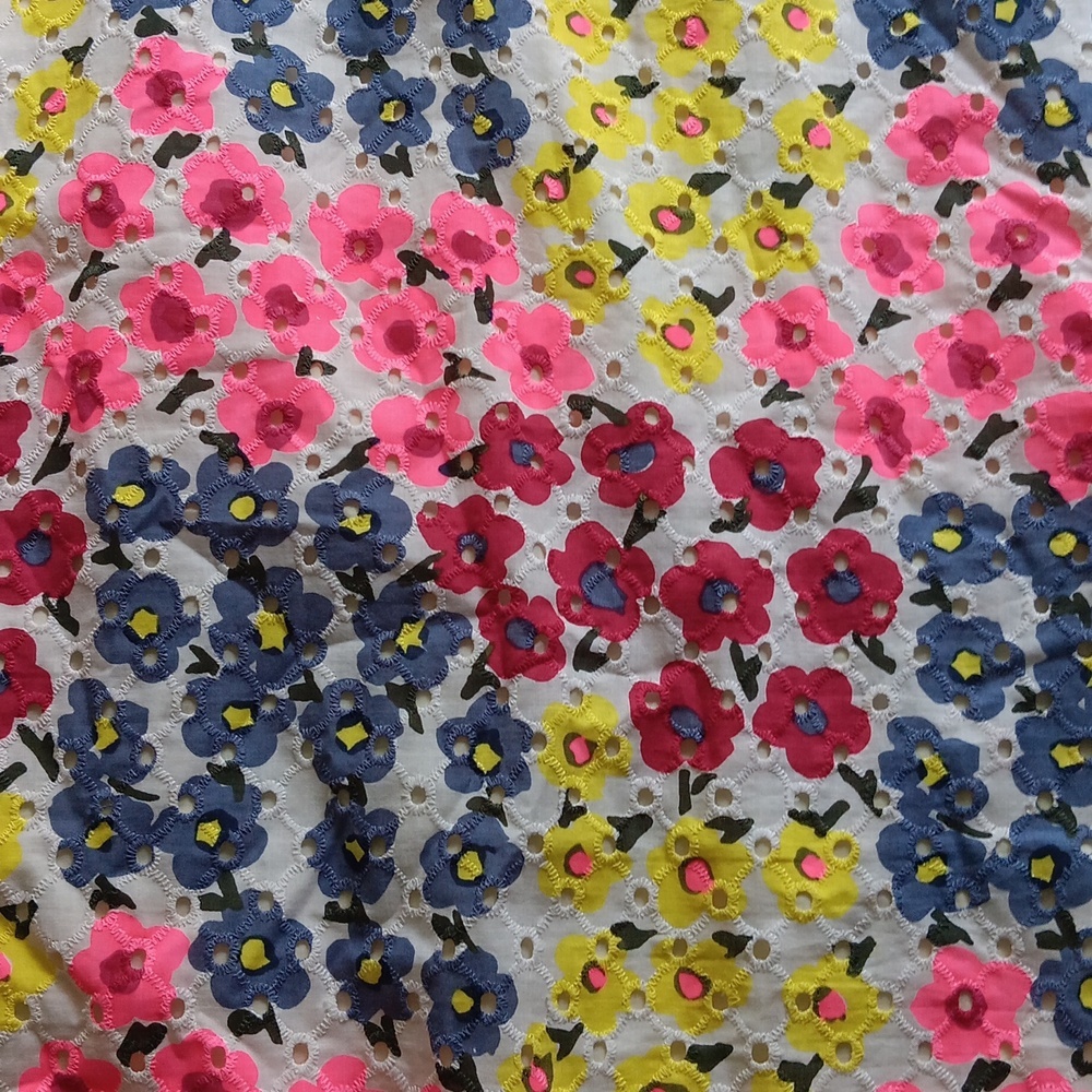TALBOTS FLORAL DRESS PINK YELLOW BLUE - Picture 2 of 5